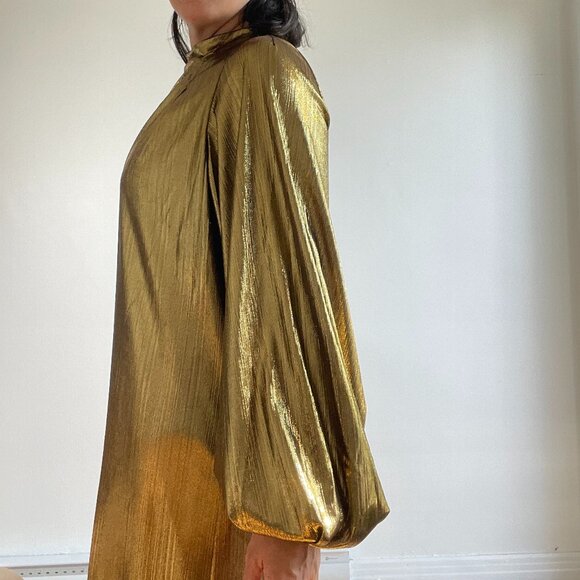 One 33 Social Gold Mini Dress Size 10 US - Picture 5 of 13